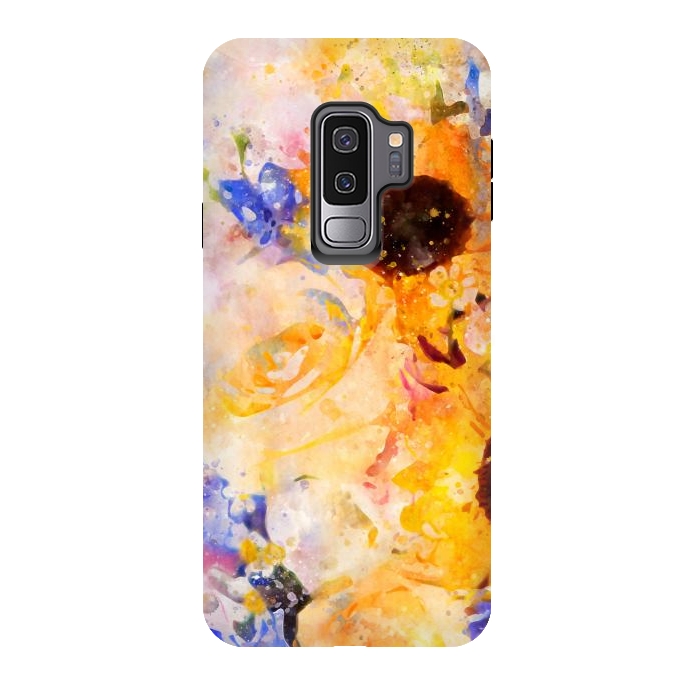 Galaxy S9 plus StrongFit Yellow Vintage Rose by Creativeaxle