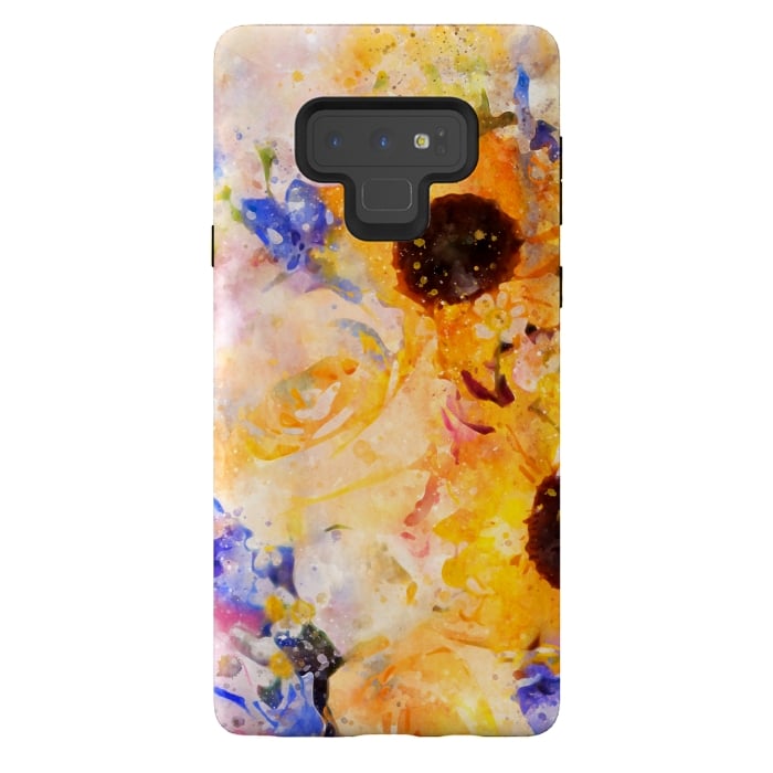 Galaxy Note 9 StrongFit Yellow Vintage Rose by Creativeaxle