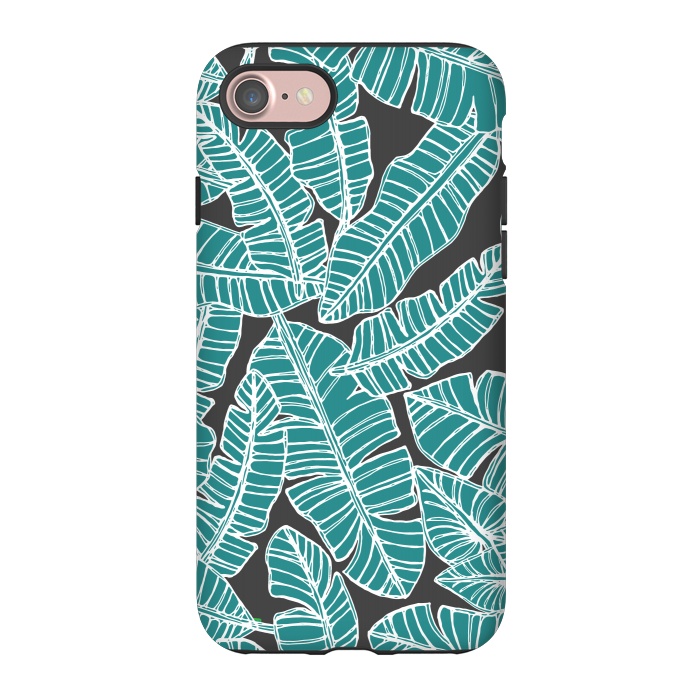 iPhone 7 StrongFit Tropical Fronds by Pom Graphic Design