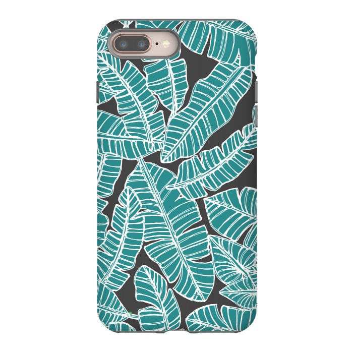 iPhone 7 plus StrongFit Tropical Fronds by Pom Graphic Design