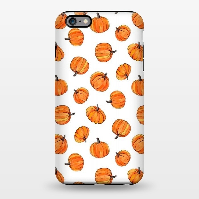 iPhone 6/6s plus StrongFit Tiny Pumpkin Polka Dots on White by Micklyn Le Feuvre