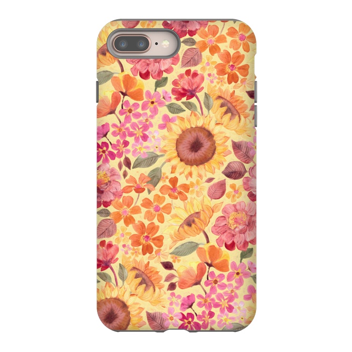 iPhone 7 plus StrongFit Happy Boho Autumn Floral  by Micklyn Le Feuvre