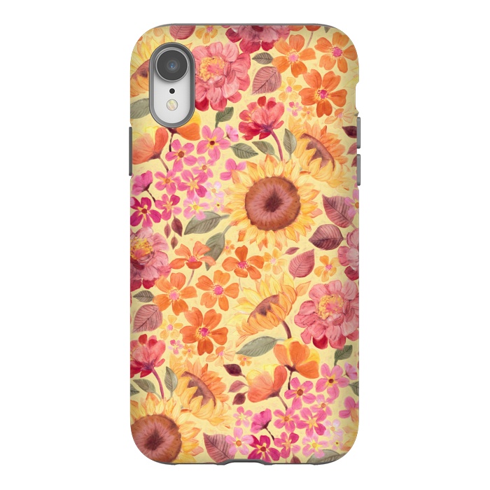 iPhone Xr StrongFit Happy Boho Autumn Floral  by Micklyn Le Feuvre