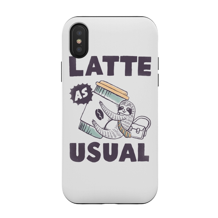iPhone Xs / X StrongFit Latte as usual by Tatak Waskitho