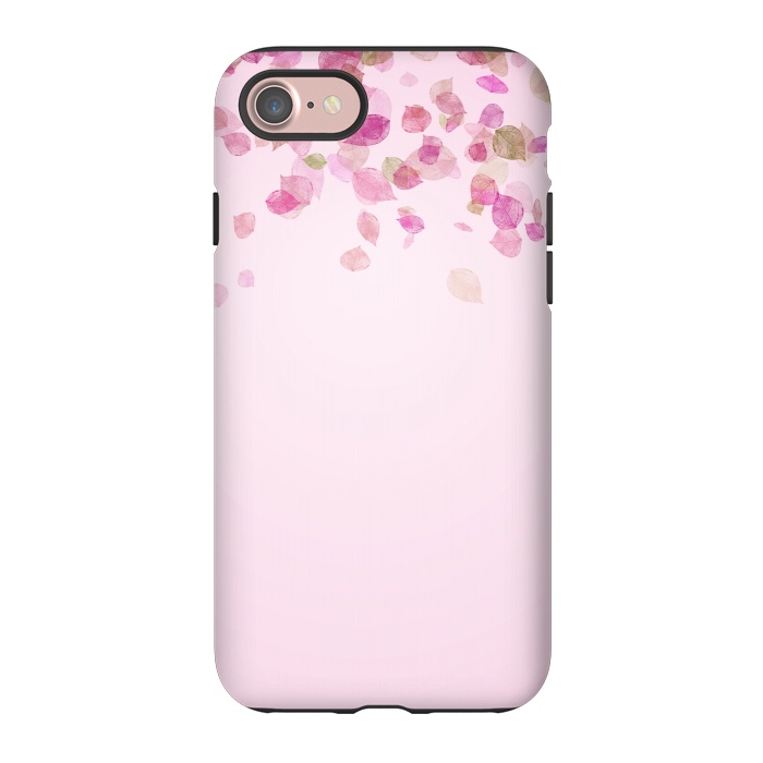 iPhone 7 StrongFit Leaves are falling on pink by  Utart