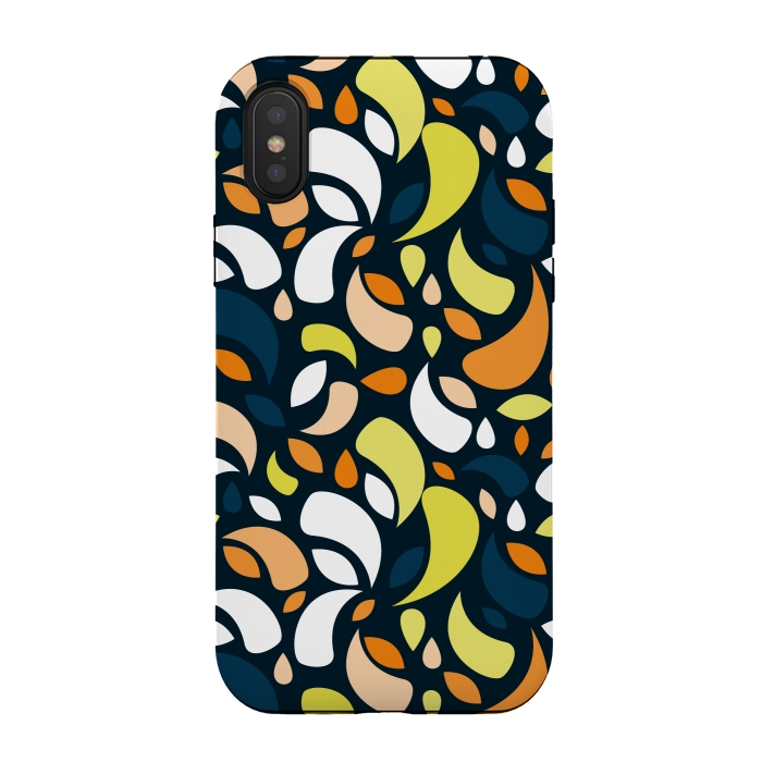 iPhone Xs / X StrongFit multicolored leaf shapes by TMSarts