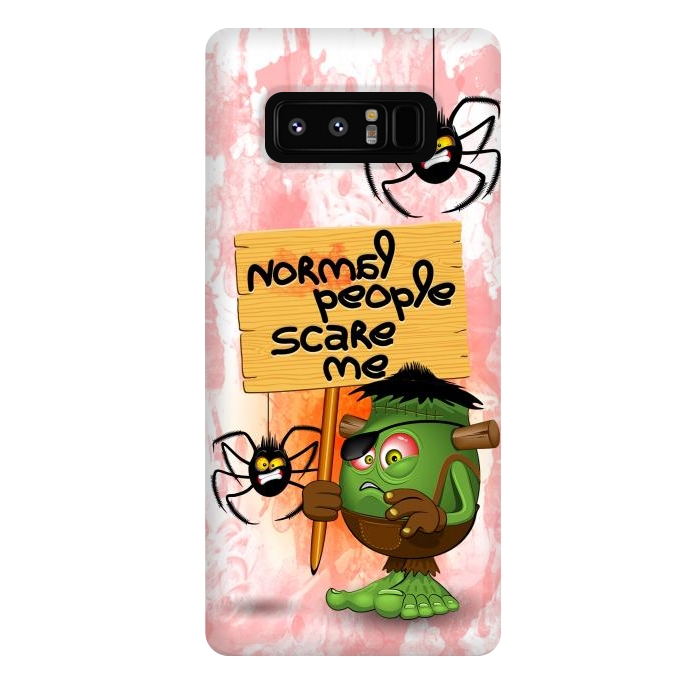 Galaxy Note 8 StrongFit 'Normal People Scare Me' Humorous Frankenstein Character   by BluedarkArt
