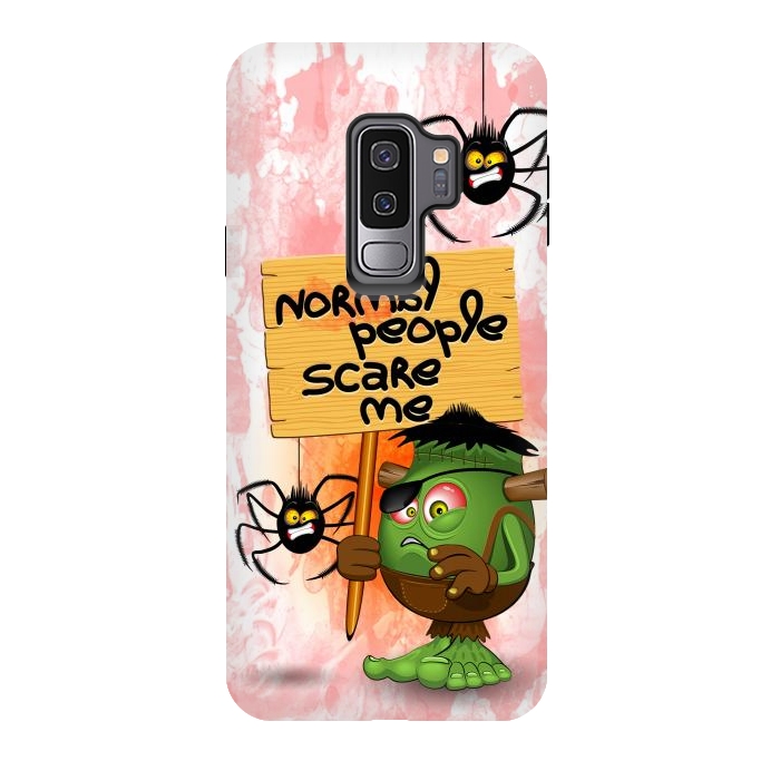 Galaxy S9 plus StrongFit 'Normal People Scare Me' Humorous Frankenstein Character   by BluedarkArt