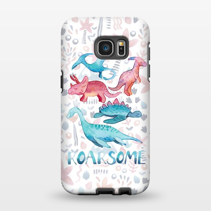 Galaxy S7 EDGE StrongFit Roarsome Dino's by gingerlique