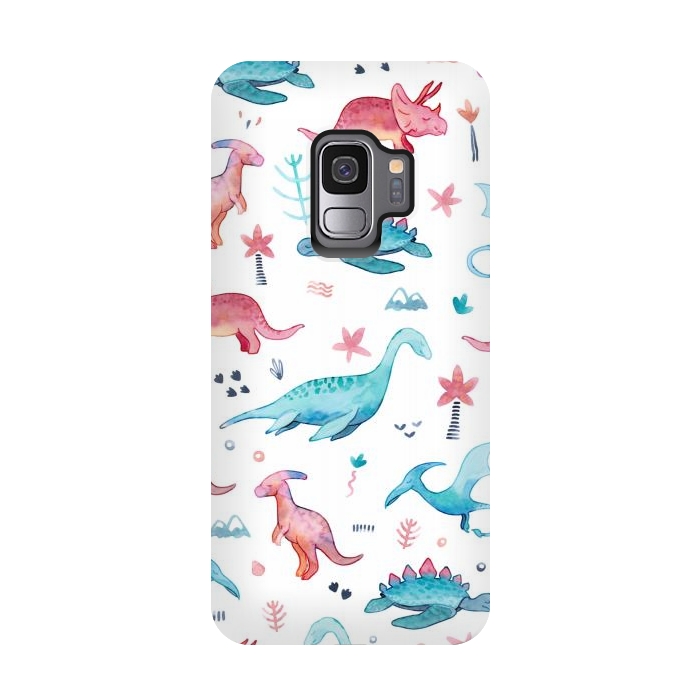 Galaxy S9 StrongFit Dinosaurs Love by gingerlique