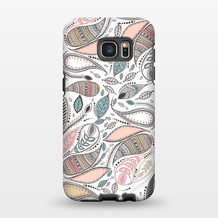 Galaxy S7 EDGE StrongFit Paisley  by Rose Halsey
