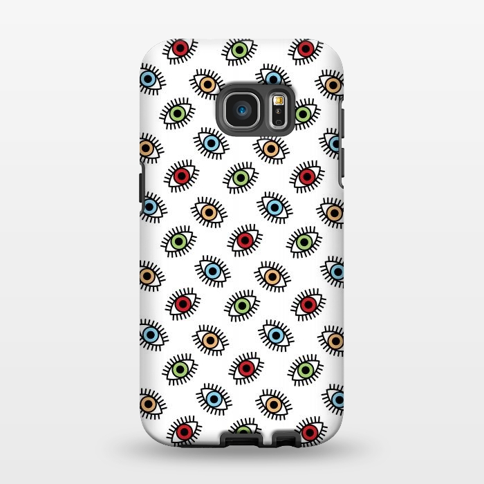Galaxy S7 EDGE StrongFit Eyes pattern by Laura Nagel