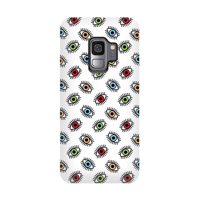 Galaxy S9 StrongFit Eyes pattern by Laura Nagel