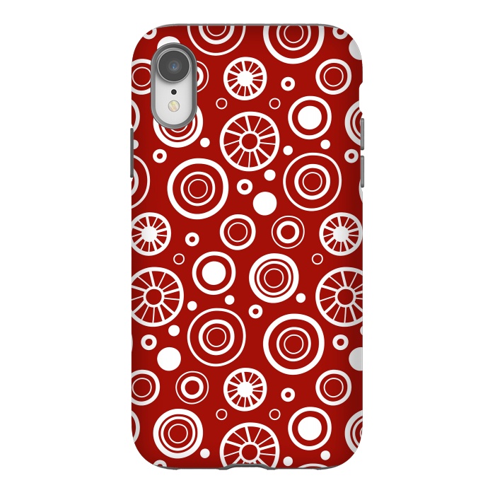 iPhone Xr StrongFit Crazy White Dots by Majoih