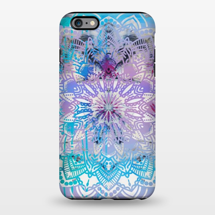 iPhone 6/6s plus StrongFit Blue lavender mandala drawing on white marble by Oana 