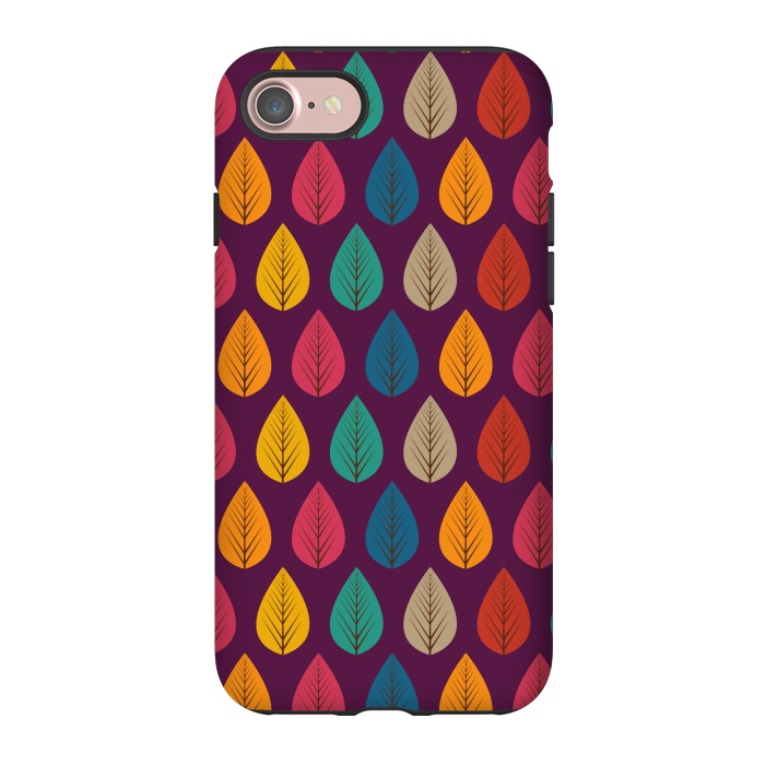 iPhone 7 StrongFit multicolour stylish leaves by TMSarts