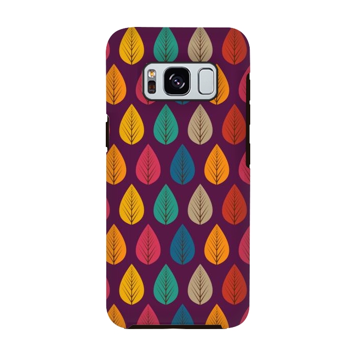 Galaxy S8 StrongFit multicolour stylish leaves by TMSarts