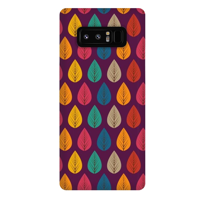 Galaxy Note 8 StrongFit multicolour stylish leaves by TMSarts