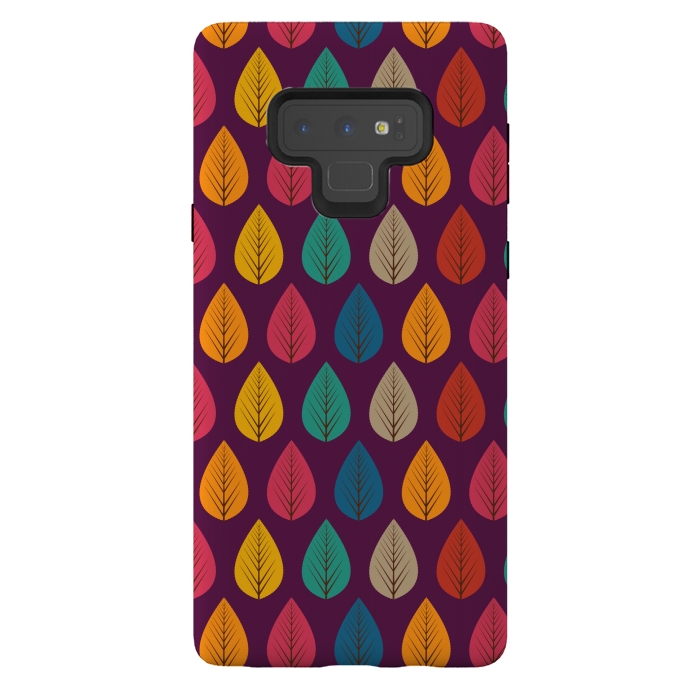 Galaxy Note 9 StrongFit multicolour stylish leaves by TMSarts