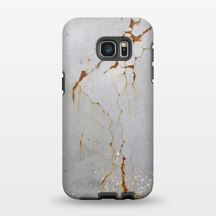 Galaxy S7 EDGE StrongFit Rust Cracks On Metal Surface by Andrea Haase