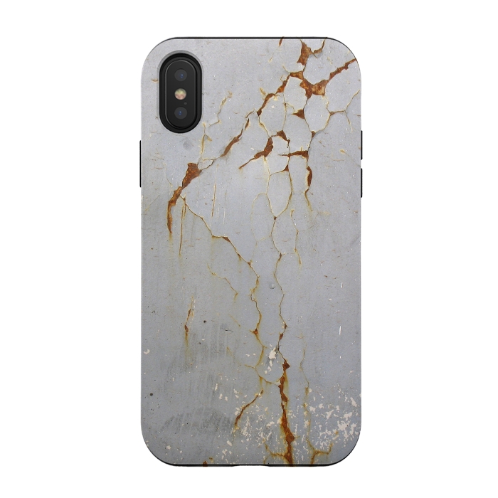 iPhone Xs / X StrongFit Rust Cracks On Metal Surface by Andrea Haase