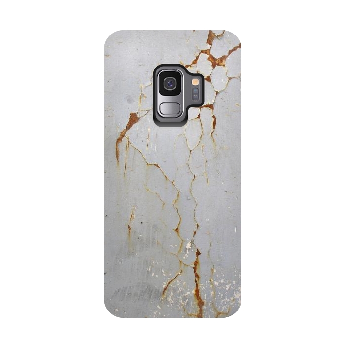 Galaxy S9 StrongFit Rust Cracks On Metal Surface by Andrea Haase