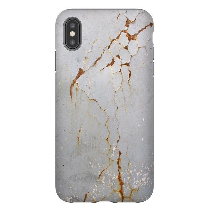 iPhone Xs Max StrongFit Rust Cracks On Metal Surface by Andrea Haase