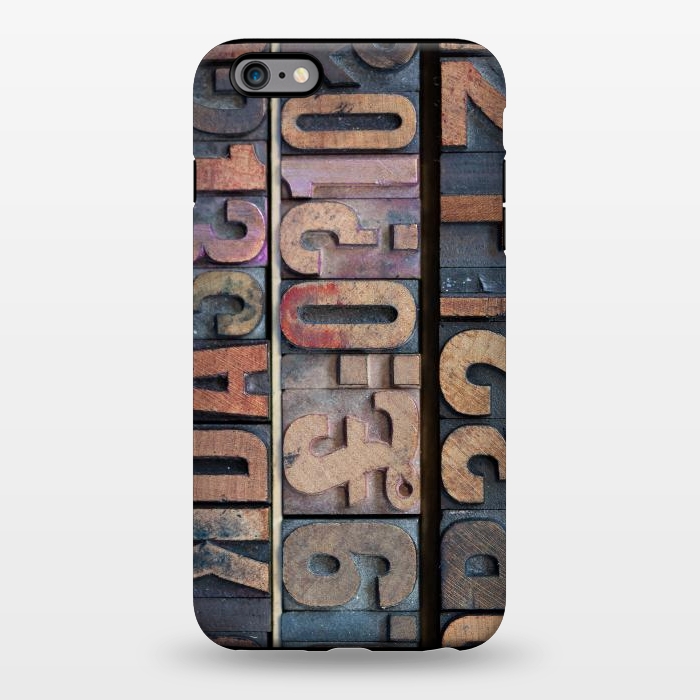 iPhone 6/6s plus StrongFit Old Wooden Print Blocks by Andrea Haase