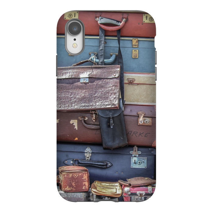 iPhone Xr StrongFit Collection Of Old Suitcase by Andrea Haase