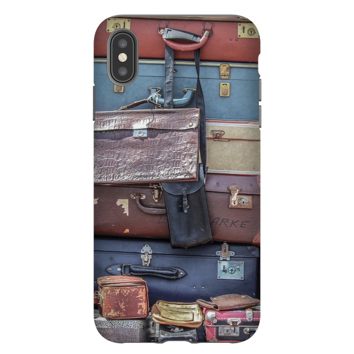 iPhone Xs Max StrongFit Collection Of Old Suitcase by Andrea Haase