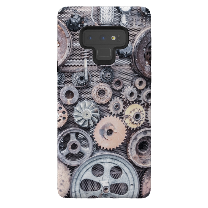 Galaxy Note 9 StrongFit Vintage Steampunk Gear by Andrea Haase