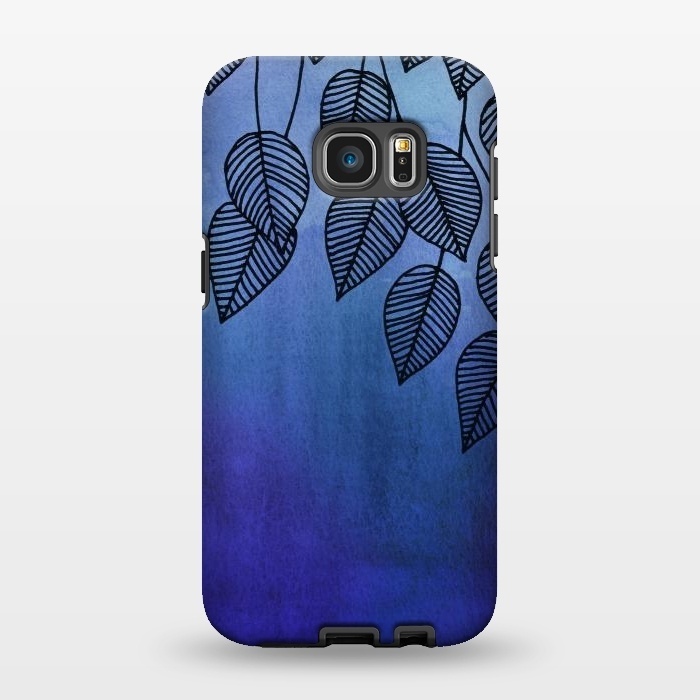 Galaxy S7 EDGE StrongFit Midnight Garden in Watercolor and Ink by Micklyn Le Feuvre
