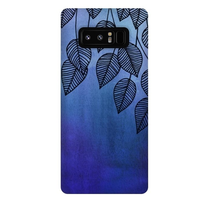 Galaxy Note 8 StrongFit Midnight Garden in Watercolor and Ink by Micklyn Le Feuvre