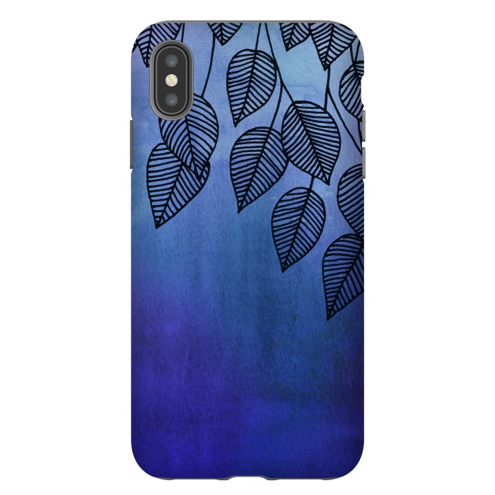 iPhone Xs Max StrongFit Midnight Garden in Watercolor and Ink by Micklyn Le Feuvre