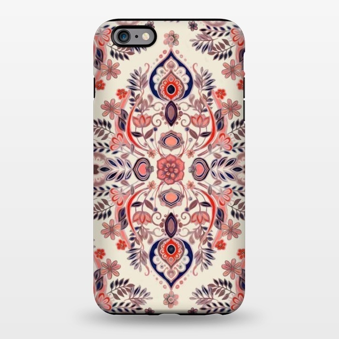 iPhone 6/6s plus StrongFit Modern Folk in Coral Red and Indigo by Micklyn Le Feuvre