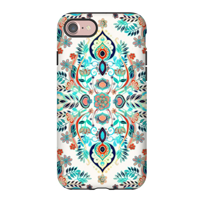 iPhone 7 StrongFit Modern Folk in Jewel Colors by Micklyn Le Feuvre