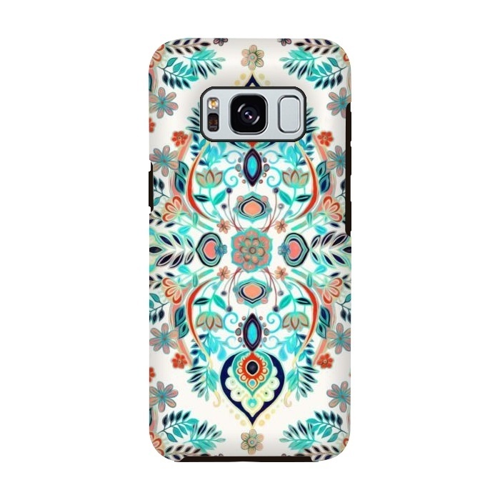 Galaxy S8 StrongFit Modern Folk in Jewel Colors by Micklyn Le Feuvre