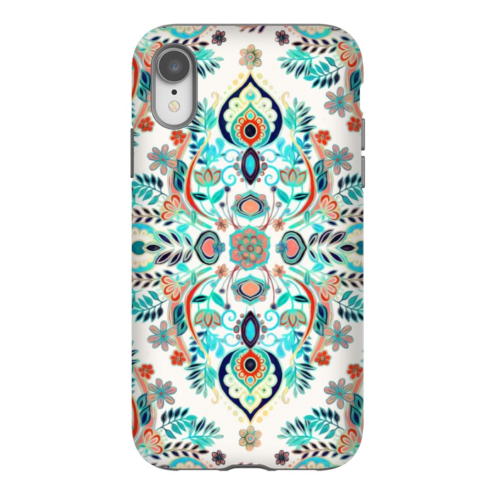 iPhone Xr StrongFit Modern Folk in Jewel Colors by Micklyn Le Feuvre