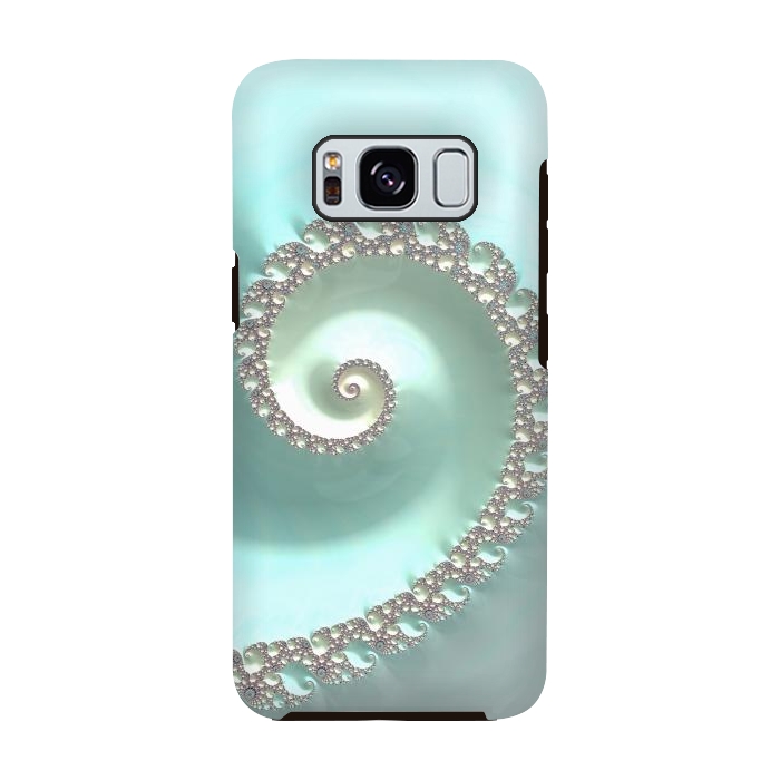 Galaxy S8 StrongFit Fantastic Turquoise Fractal by Andrea Haase