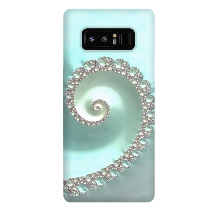Galaxy Note 8 StrongFit Fantastic Turquoise Fractal by Andrea Haase