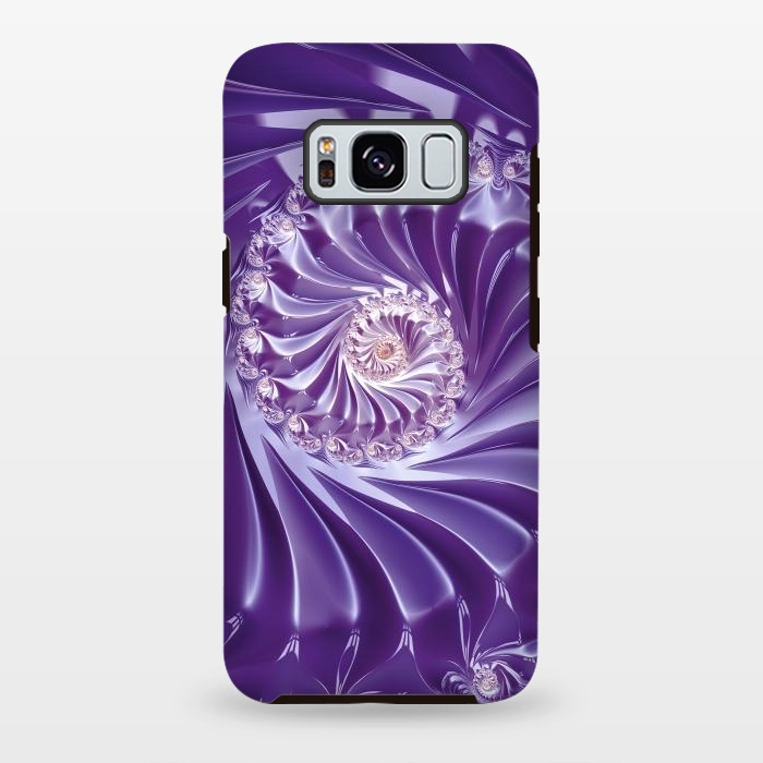Galaxy S8 plus StrongFit Purple Fractal Fantasies by Andrea Haase