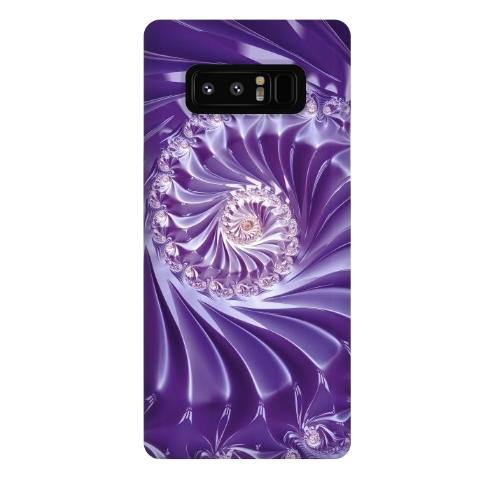 Galaxy Note 8 StrongFit Purple Fractal Fantasies by Andrea Haase