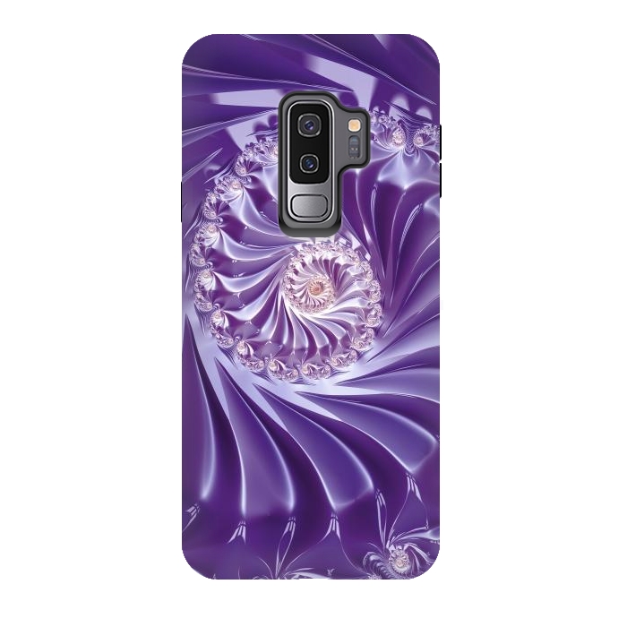 Galaxy S9 plus StrongFit Purple Fractal Fantasies by Andrea Haase