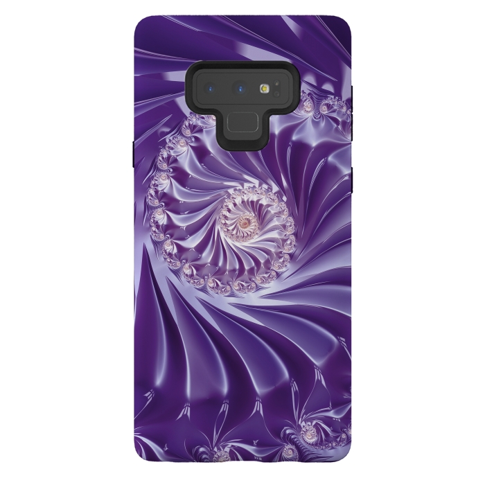 Galaxy Note 9 StrongFit Purple Fractal Fantasies by Andrea Haase