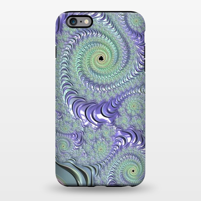 iPhone 6/6s plus StrongFit Teal And Purple Fractal Design by Andrea Haase