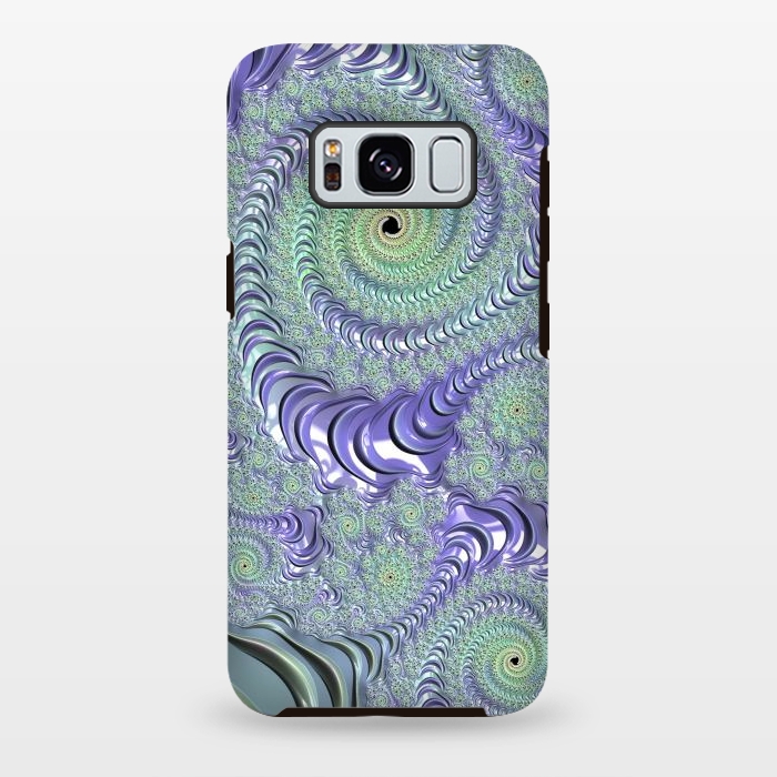 Galaxy S8 plus StrongFit Teal And Purple Fractal Design by Andrea Haase