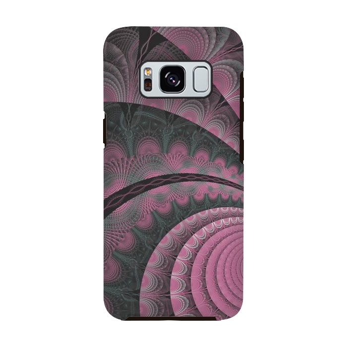 Galaxy S8 StrongFit Pink Fractal Design by Andrea Haase