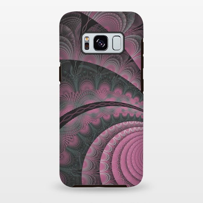 Galaxy S8 plus StrongFit Pink Fractal Design by Andrea Haase
