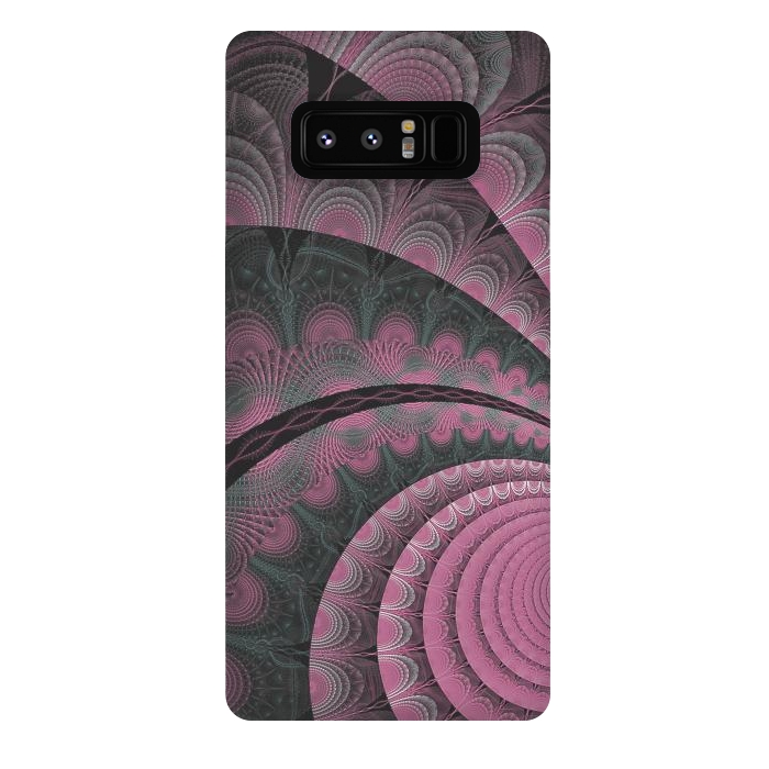 Galaxy Note 8 StrongFit Pink Fractal Design by Andrea Haase