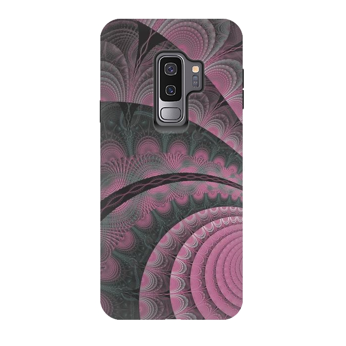 Galaxy S9 plus StrongFit Pink Fractal Design by Andrea Haase